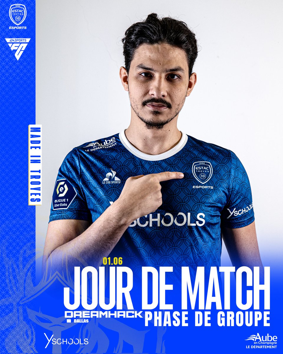 🏆 | 𝗗𝗥𝗘𝗔𝗠𝗛𝗔𝗖𝗞 𝗗𝗔𝗟𝗟𝗔𝗦
🗓️ Jour de match

Entrée en lice de <a href="/MenceFIFA/">Mence</a> ce samedi ! Objectif : sortir des brackets de son groupe pour atteindre les playoffs demain. Come on my boy! 🇺🇲

1er match 🆚 <a href="/rblz_umut/">Umut Gültekin</a>

#TeamESTAC #ESTACWIN 🔵⚪
