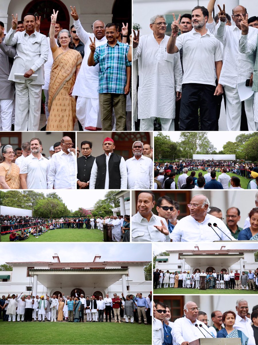 ये लड़ाई जनता के मुद्दों पर है।लोकतंत्र व संविधान को सुरक्षित रखने का संघर्ष है। 

आज INDIA गठबंधन की बैठक में हमने महत्वपूर्ण मुद्दों पर चर्चा की और आगे की हमारी रणनीति पर विचार किया। 

जनता का असली पोल जीतेगा, 
भाजपा का फ़र्ज़ी Exit Poll हारेगा।