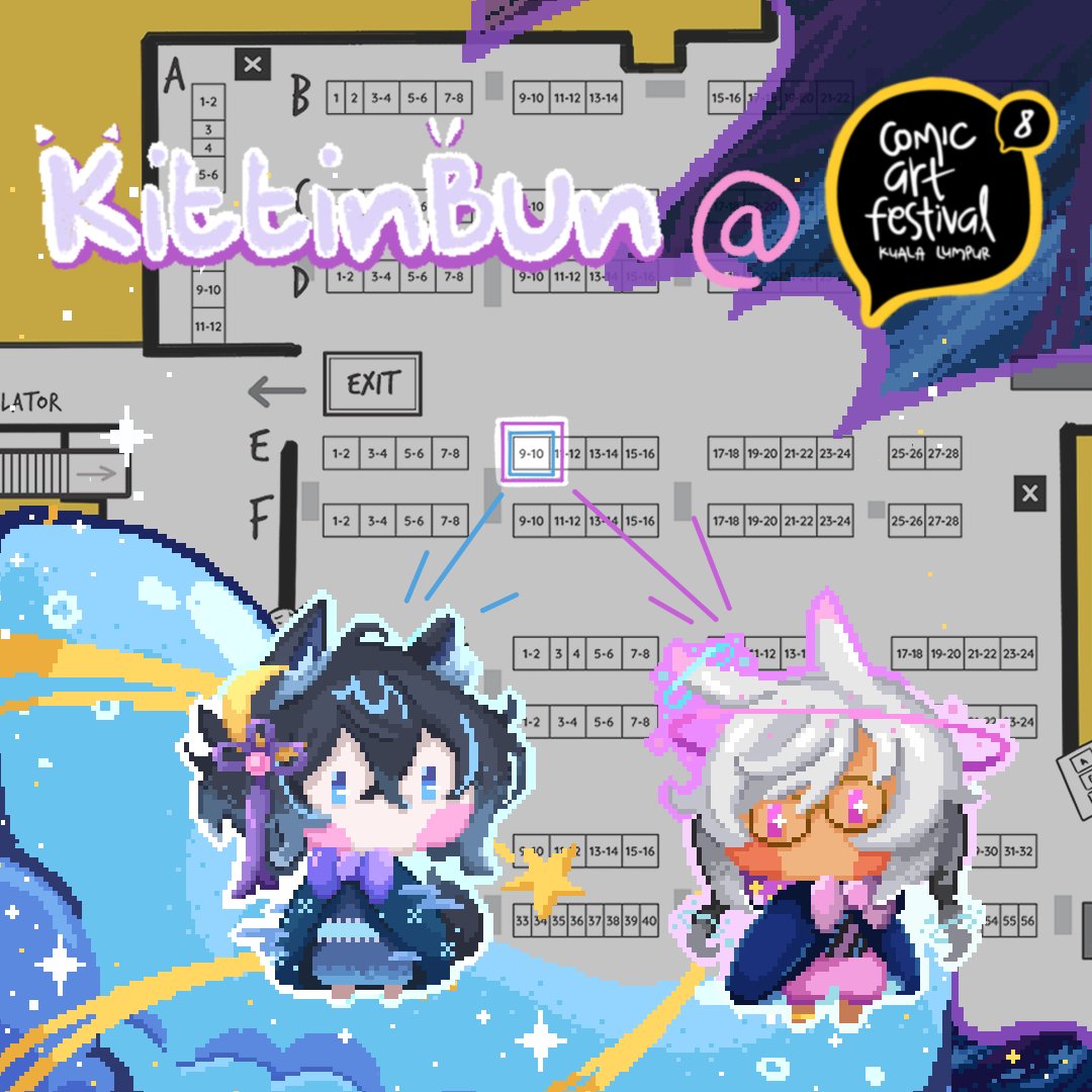 Hewwo! OwO/ I'll be boothing at #CAFKL with <a href="/Bun_Starlight/">Starlight Bunny</a> next weekend 8th and 9th June!

🌸Booth E9-10! 🌸

Hoping to get our catalogue out some time next week!