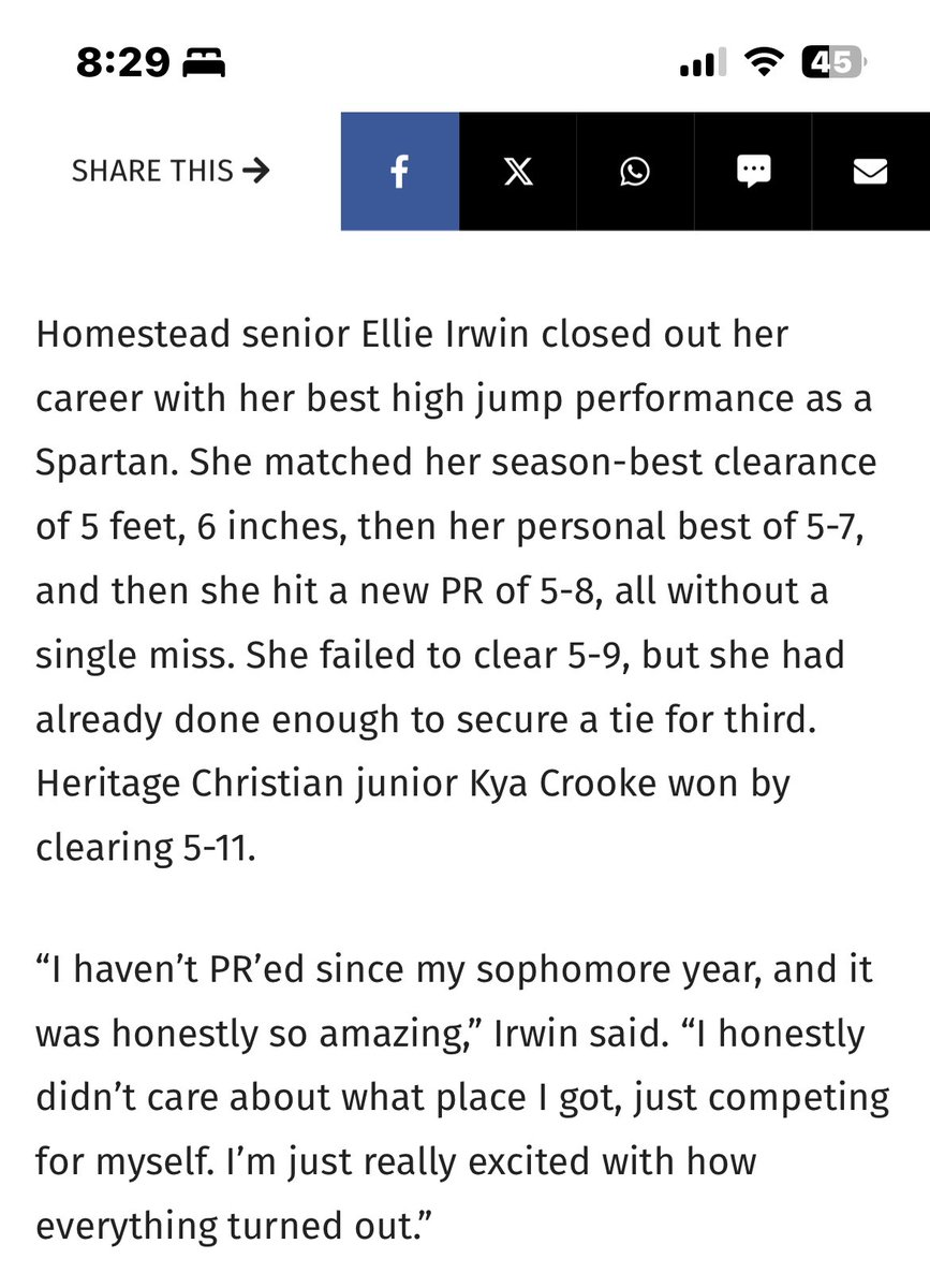 AnneKIrwin's tweet photo. Congrats @ellieirwin_3
✅ School Record 
✅ PR of 5’8” 
✅ 3rd place State Finals But more than anything I’m most proud of your ability to really persevere &amp; commit emotionally &amp; physically to her own growth and goals. You put in the work &amp; got to reap the benefits. Go Sycamores! https://t.co/Gk8Ho0lUNJ