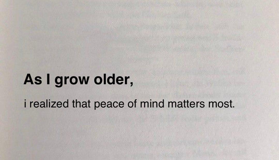 As I grow older,