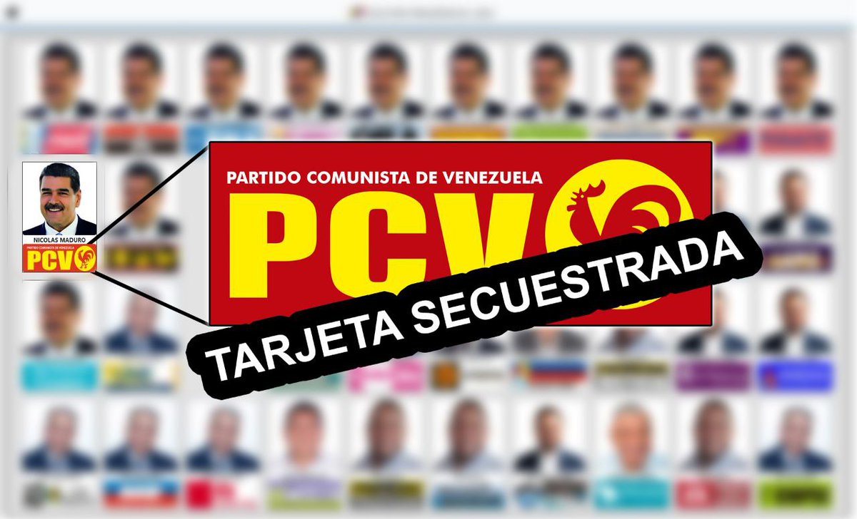 _TribunaPopular's tweet photo. #ALERTA La tarjeta electoral del PCV está secuestrada por el Gobierno de Maduro.

«La paradoja» de los gobiernos «progresistas»: se presentan como supuestos bastiones del antiimperialismo, pero persiguen e ilegalizan a organizaciones revolucionarias.

👉 https://t.co/4HghryVPiQ https://t.co/lLHUURrv6u