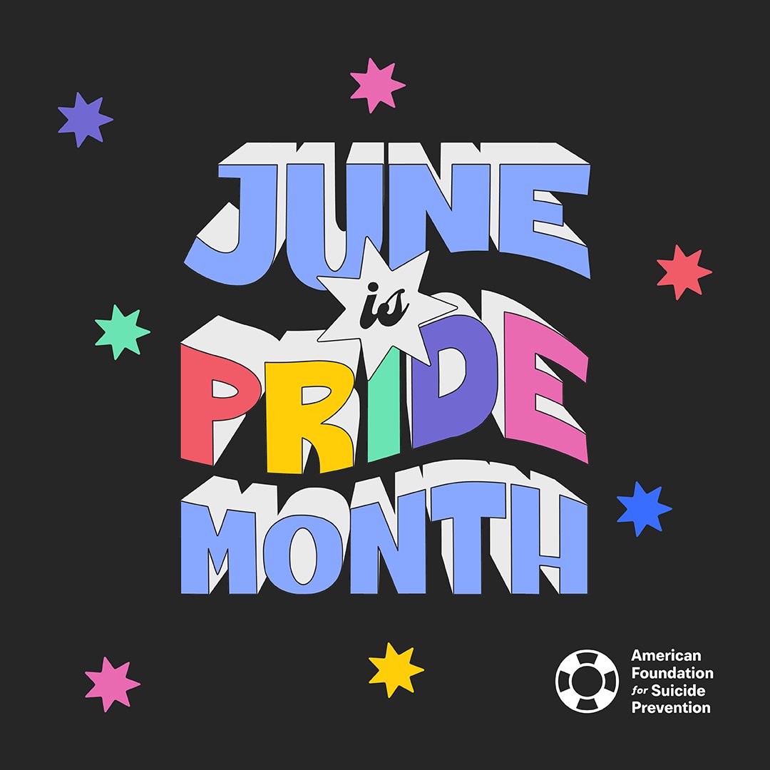 Happy Pride Month! AFSP is dedicated to the well-being of lesbian, gay, bisexual, transgender, and queer people. Let’s celebrate by spreading love, acceptance, and support for the community. Together, we have the power to help prevent suicide in the LGBTQ community. #PrideMonth