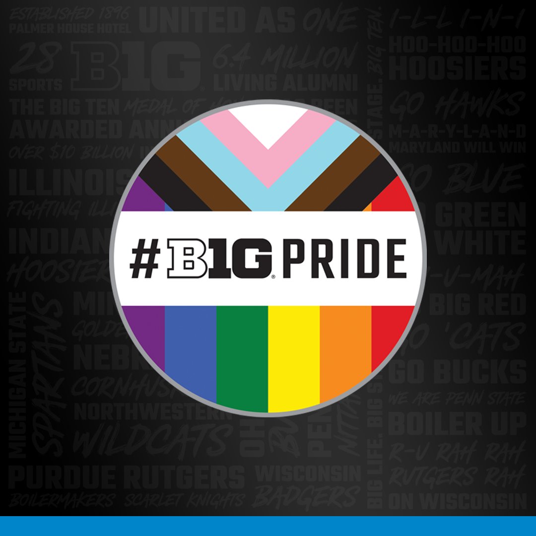 bigten's tweet image. The #B1G celebrates #PrideMonth.