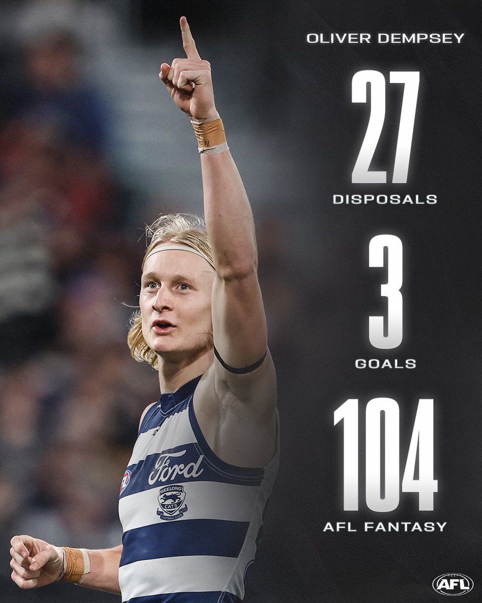What a night for Ollie Dempsey 🌟 #AFLCatsTigers