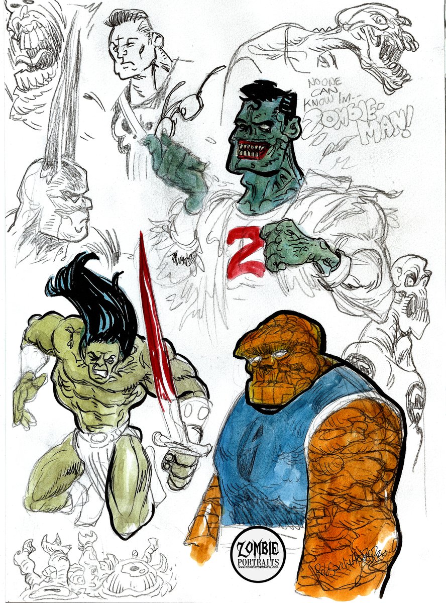 ZombiePortraits's tweet photo. HAPPY SKETCHBOOK SATURDAY!!! Hope everyone has a STUPENDOUS day today!! #sketchbook #sketch #drawing #zombie #zombies #comicbookcharacters #doodles #saturday #zombieart #ZombieDrawings https://t.co/xEX1nJ9wng