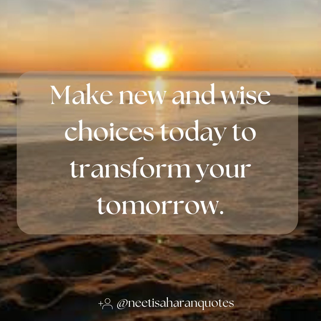 NeetiSaharan's tweet photo. Transform for a better tomorrow 💛
.
.
.
.
.
.
.
.
.
#neetisaharanquotes #dailyquotes #dailymotivation #dailyinspiration #meditation #bliss #trending #love https://t.co/gQEwLOwMZu