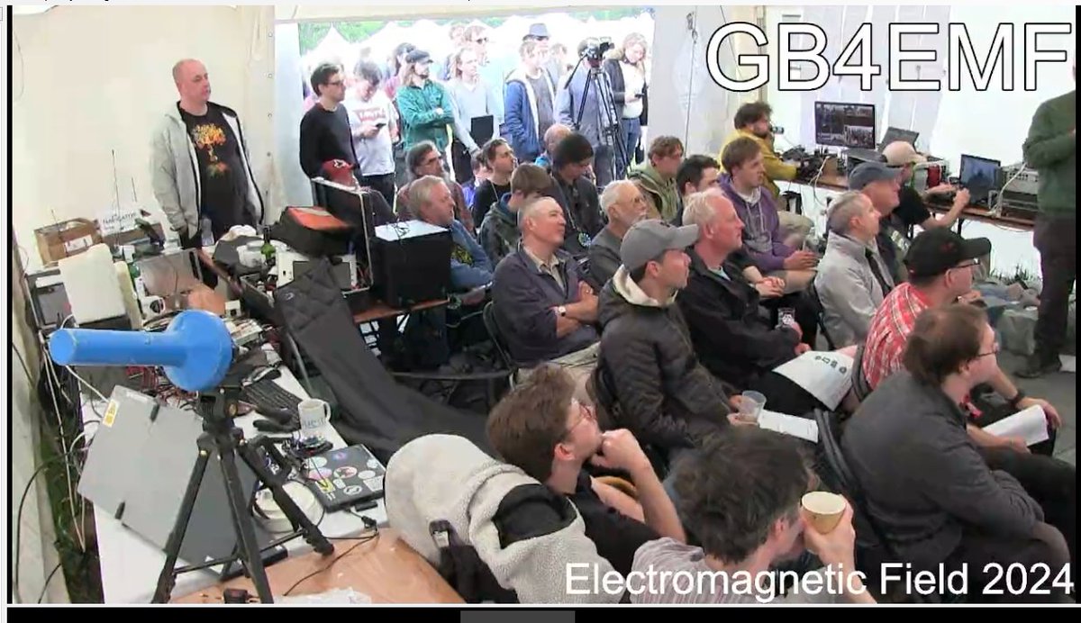 David Crump (@davegkq) on Twitter photo Good attendance at the <a href="/AmsatUK/">AMSAT-UK</a> talk at <a href="/emfcamp/">Electromagnetic Field</a> being transmitted with <a href="/BATCOnline/">BATC Online</a> support on the QO-100 Satellite Good attendance at the <a href="/AmsatUK/">AMSAT-UK</a> talk at <a href="/emfcamp/">Electromagnetic Field</a> being transmitted with <a href="/BATCOnline/">BATC Online</a> support on the QO-100 Satellite