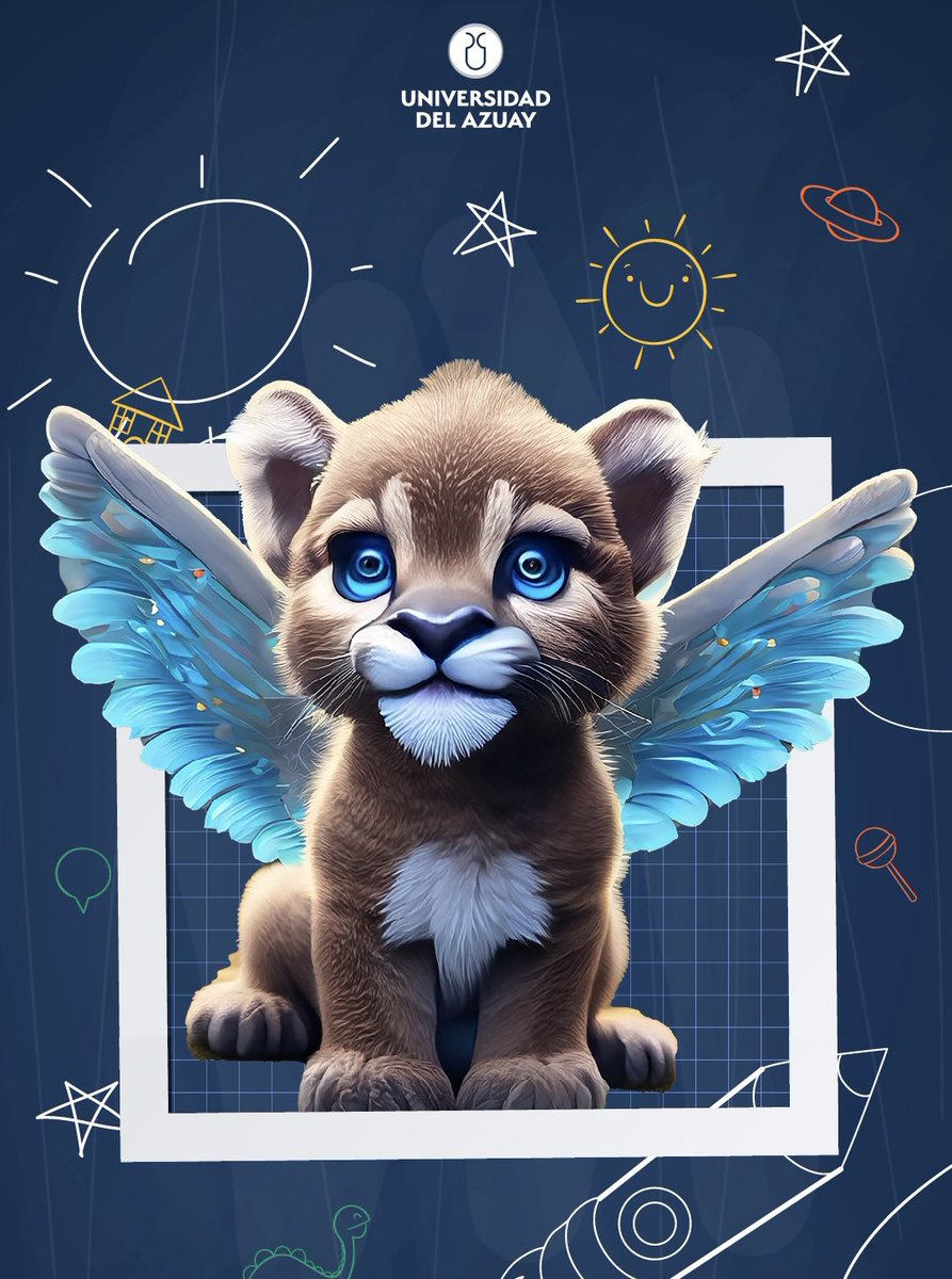 uazuay's tweet photo. Feliz día a la #niñez, el #Puma de la UDA te motiva a soñar en grande 🌎 y cumplir tus anhelos 💙. https://t.co/tUSp8fuppi