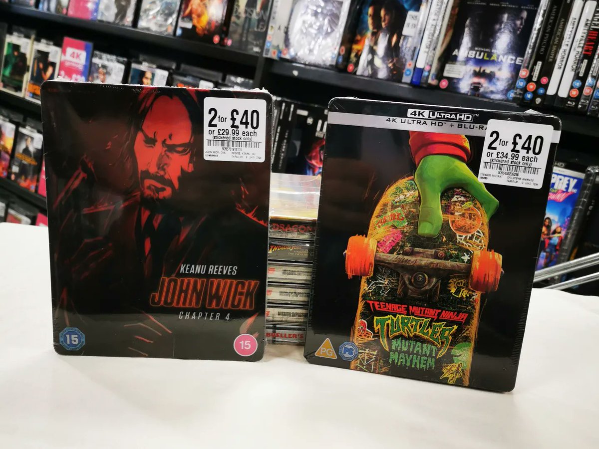 hmvBirmingham's tweet photo. 🔥 2 for £40 Steelbooks! 🔥

We have amazing deals on this weekend, including our 2 4k steelbooks for £40!

Check out some of our staff selections below! 

#sale #4kultrahd #movies #hmv #hmvbirmingham https://t.co/81UdvaaacY