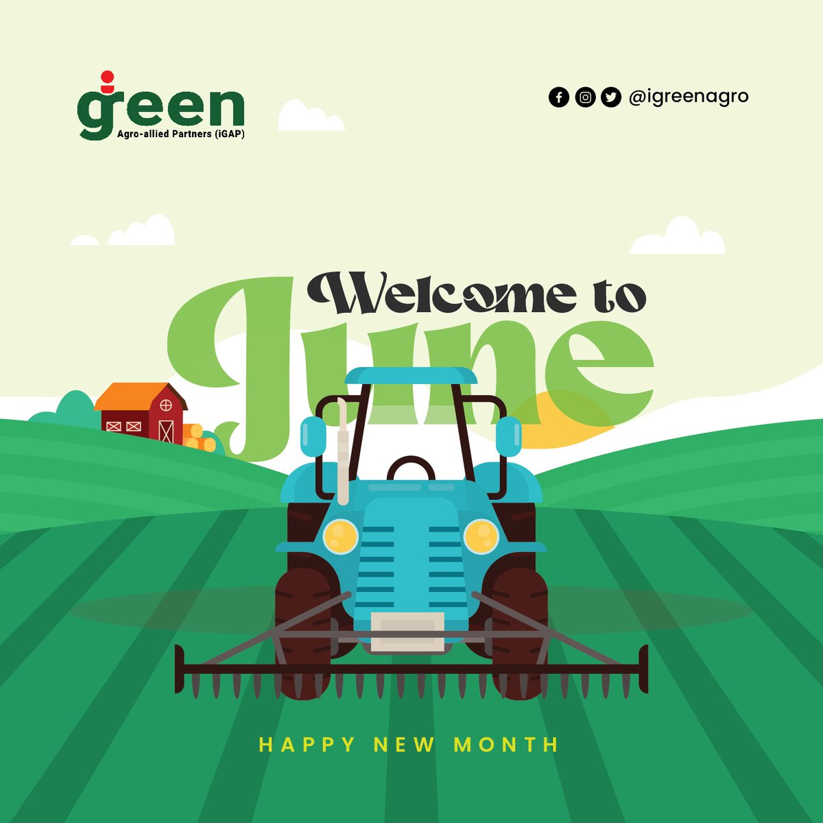igreenagro's tweet photo. Welcome to the second half of the year!

Welcome to June!

#igreenagro #june #newmonth  #farming #mechanizedfarming https://t.co/HrurxQVhlg