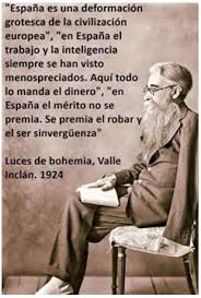 AnnaCraix2's tweet photo. @jcasascomas .
Espanya segons:
#ValleInclán (Foto 1)

#AntonioMachado: 2 i 3
"Castilla miserable, ayer dominadora, envuelta en sus andrajos desprecia cuanto ignora."

"En España de cada diez cabezas, nueve embisten y una piensa."

#Unamuno Foto 3 i 4 https://t.co/gWvXRQYPV0
