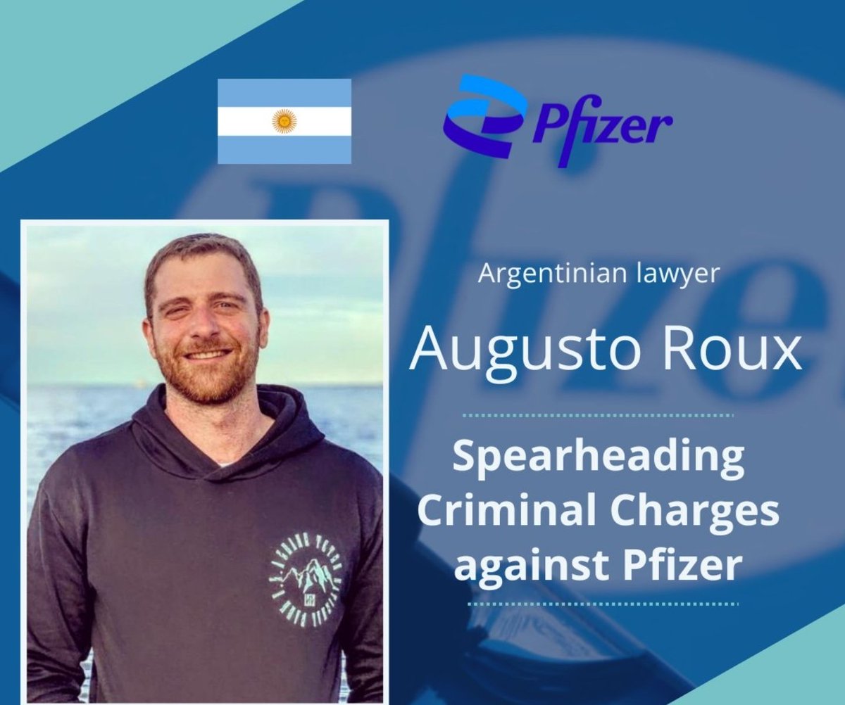 Argentina files the world's first criminal charges against Pfizer for concealing known injuries caused by the Covid-19 vaccines. Argentinian Augusto Roux, a federal prosecutor and injured participant in a clinical trial, is spearheading this groundbreaking case. The complaint