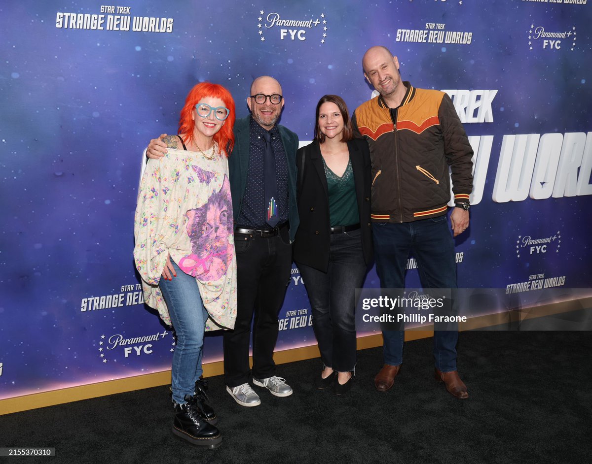 flying_lobster's tweet image. We got Getty imaged! So cool to attend the Strange New Worlds fyc with @horgandee, @kayhanley, and Tom Polce, and watch Subspace Rhapsody in front of an audience. Really the best way to see a musical. Recommend!