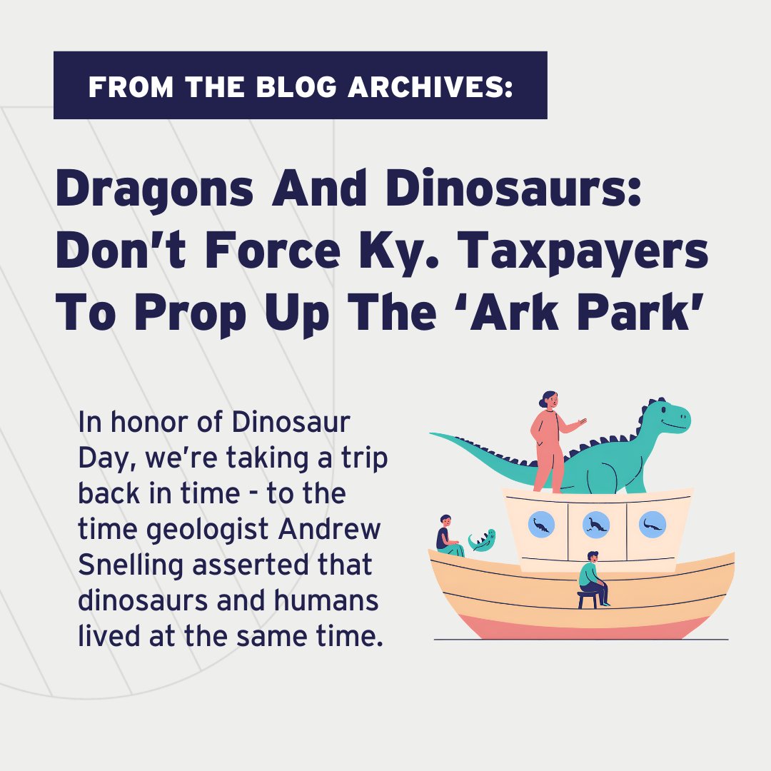 Dinosaurs and people living together? According to Andrew Snelling, a geologist who works at creationist Ken Ham’s Ark Encounter, yep! In honor of Dinosaur Day, we're taking a trip through the AU Blog archives. au.org/the-latest/chu…