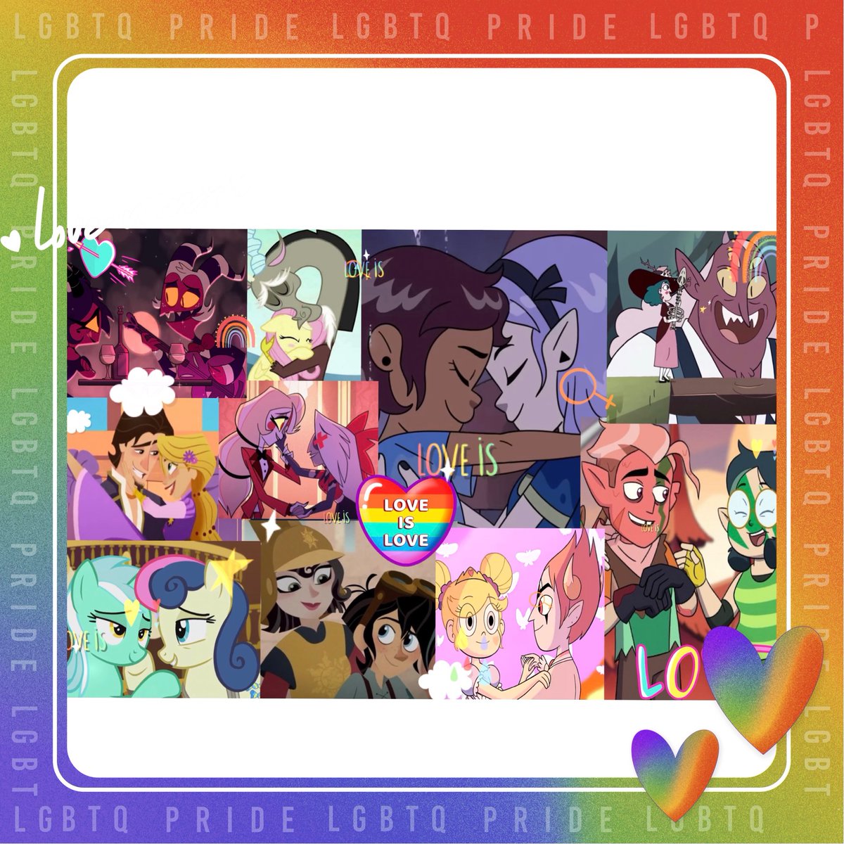 🏳️‍🌈Happy pride month🏳️‍🌈
#Theowlhouse #Tangledtheseries #SVTFOE #HAZBINHOTEL #helluvaboss #MLP #mylittlepony