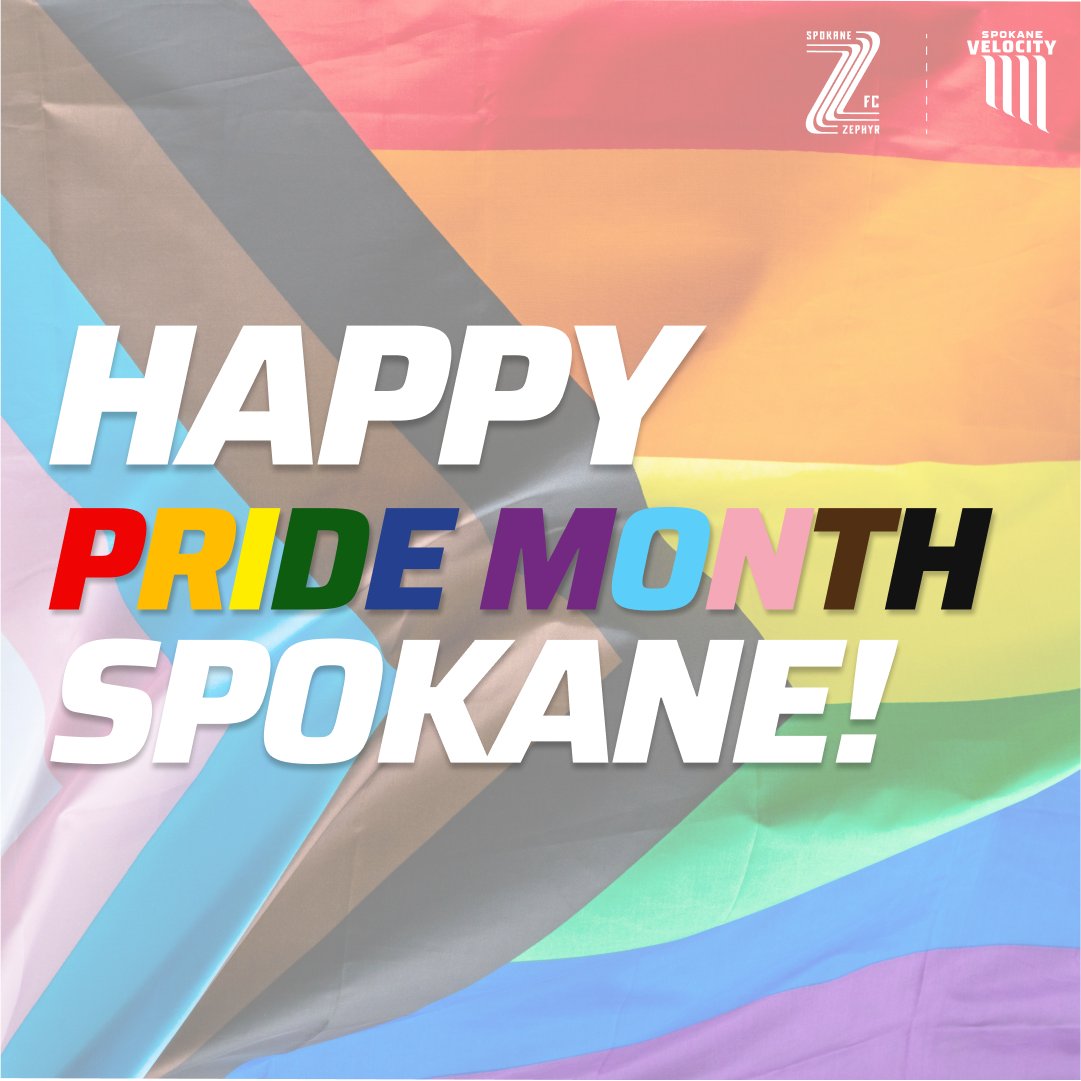 SpokaneVelocity's tweet photo. 🏳️🌈 Happy Pride🏳️⚧️ Today & every day we embrace love & the power of being your true self. This month we are excited to celebrate Pride with Spo and will highlight LGBTQ+ orgs in the Lilac City. Keep your 👀 peeled for more info
#SpokanePride #SpokaneZephyrFC #SpokaneVelocityFC https://t.co/5punYmW7ab