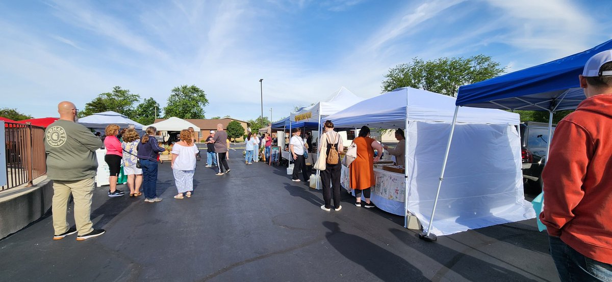 AMAUNOH's tweet photo. The first Lima Farmer's Market of the season is in full swing! Come on out to Racer's Station between 9am and 1pm today for some amazing local produce, baked goods, and more! https://t.co/nY1dDS6a9P