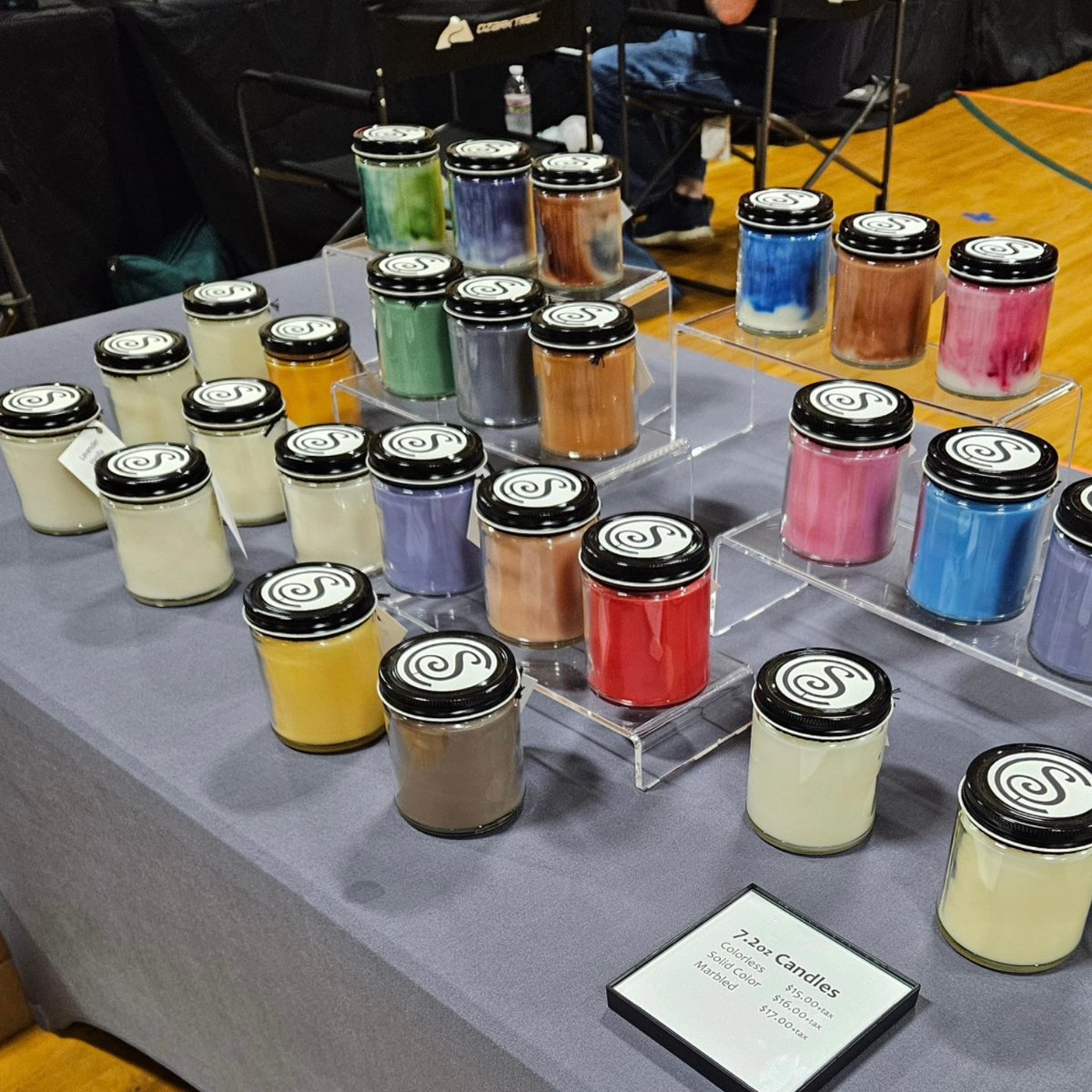 swearcandleco's tweet photo. Good Morning, from rainy Cameron Wisconsin! We're at the Camerama Craft Show at the old school. So thankful we have an indoor table! If you're driving around enjoying your beautiful Saturday, please swing by and say hello!

#handmadecandles #craftshow #craftsale #candlemaking https://t.co/P6xzc64aPs