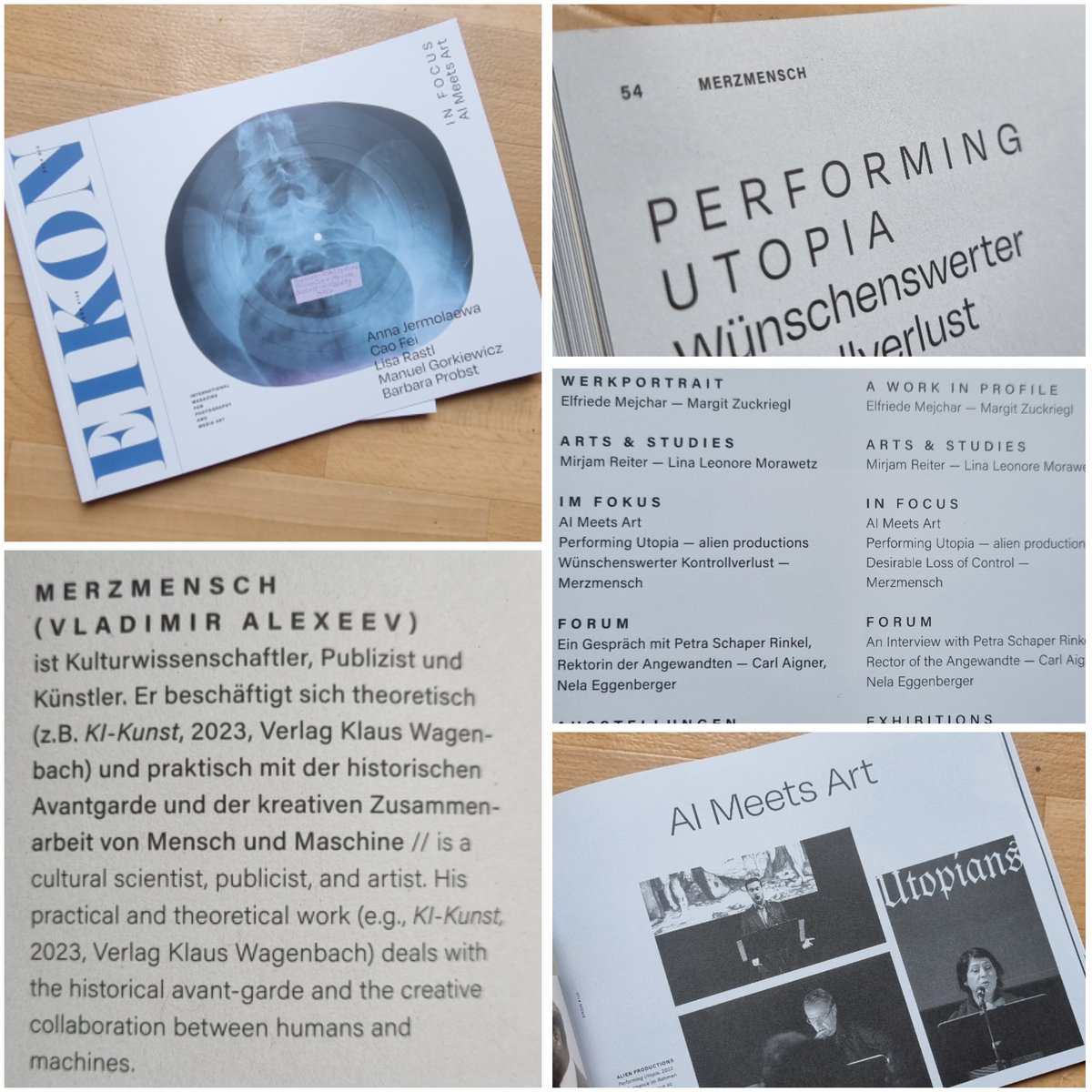 Merzmensch's tweet image. In Focus: AI meets Art.

It&apos;s here! / Es ist hier:
EIKON #126 (2024).

My essay about AI opera &quot;Performing Utopia&quot; by alien productions.

Mein Essay über KI-Oper &quot;Performing Utopia&quot;.

 #aiart #kikunst