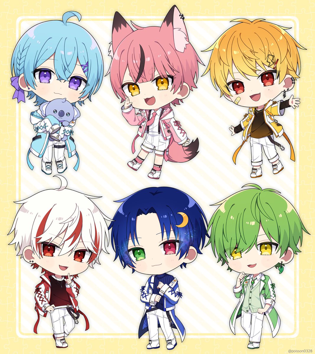 ピスパレ様デビュー記念グッズのSDイラスト描かせていただいております