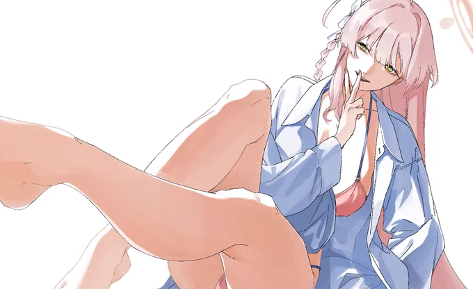 前に描いた水着ハナコに加筆したやつ 