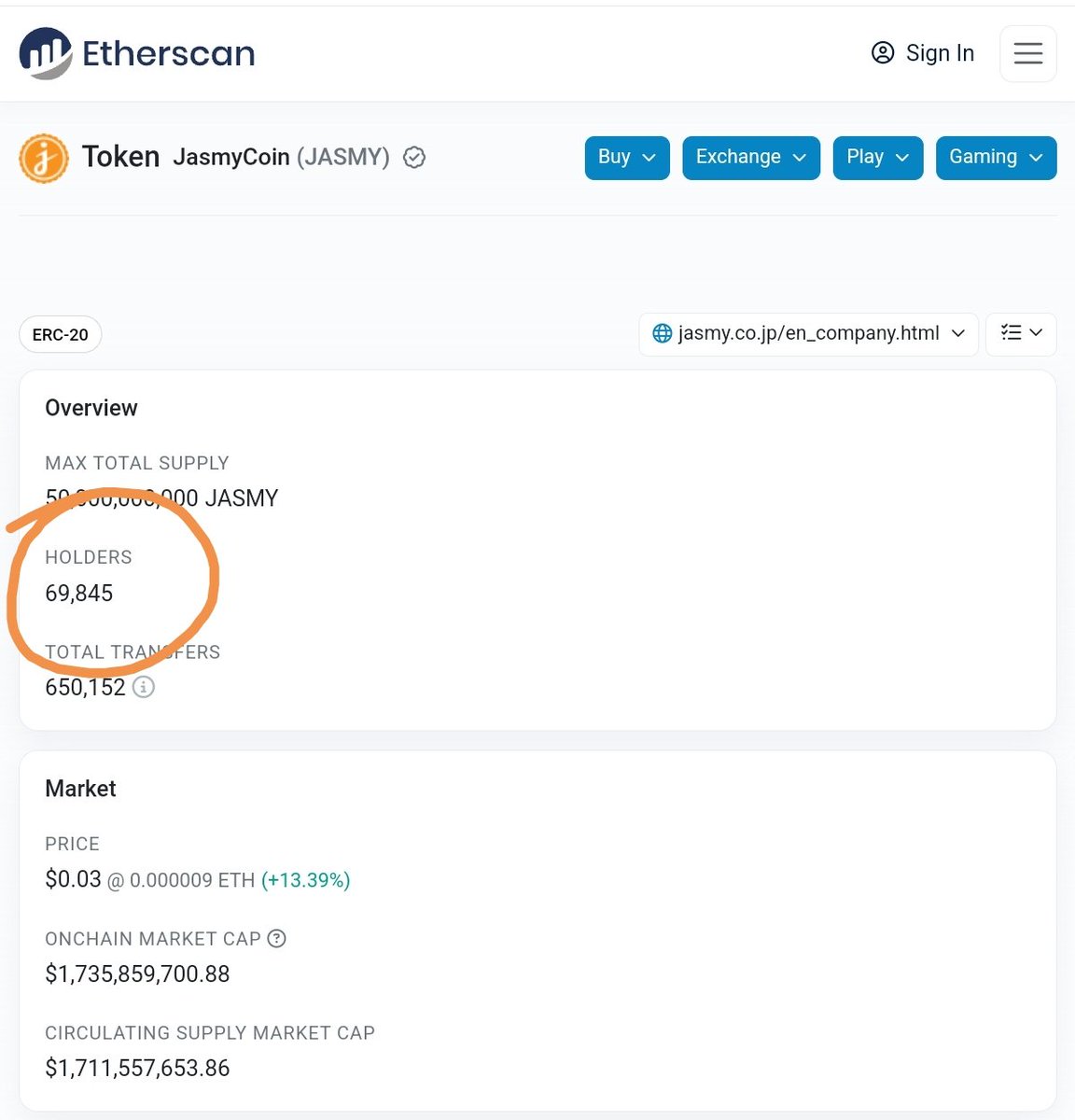 #jasmy nearly at 70,000 holders. We should see that smashed in June.