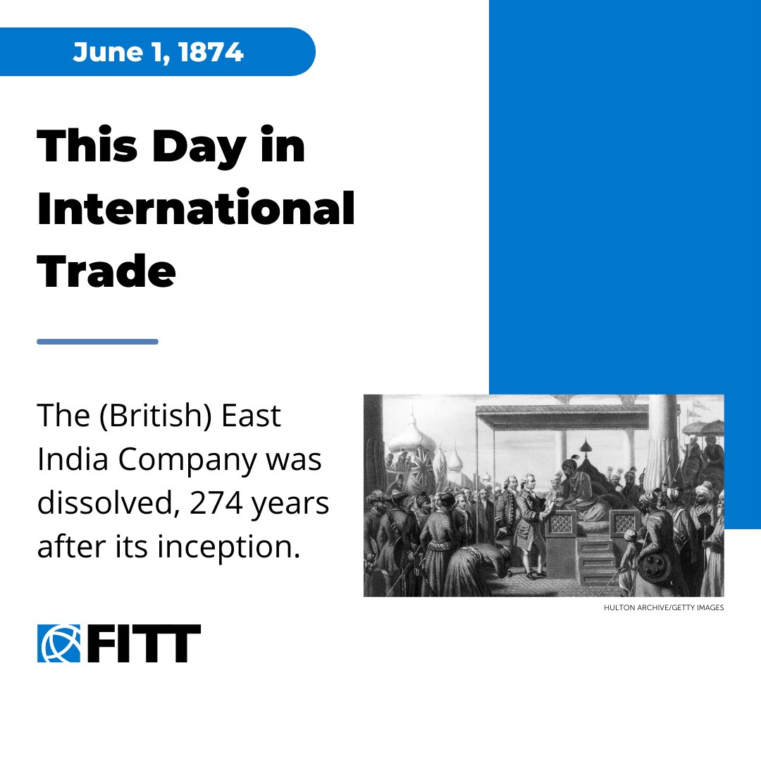 FITTNews's tweet image. 📅 On this day in 1874, The (British) East India Company was dissolved, 274 years after its inception. Despite its long history and immense power in its heyday, it’s now remembered by many for playing a part in the Pirates of the Caribbean sequels. ⚓

#InternationalTrade #FITT