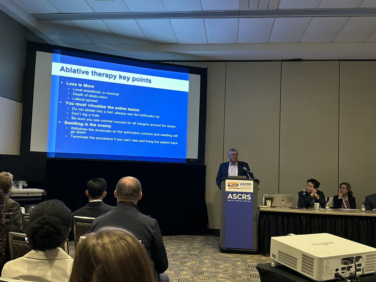 Starting out at the bottom! Dysplasia master course <a href="/ASCRS_1/">ASCRS_1</a> . Great data and tips from Dr Goldstone, <a href="/EKing719/">“Get Screened” King-Mullins, MD</a>, Alex Kim, Elliott Arsoniadis #ASCRS24