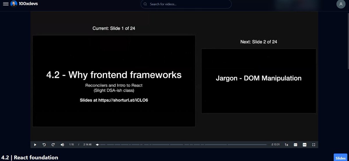 Day 17 of @kirat_tw cohort 
Highlight- Completed video 4.2 “react foundation”👩‍💻 

#100xDevs #100daysofcodechallenge #100DaysOfCode #codinglife #softwaredevelopment