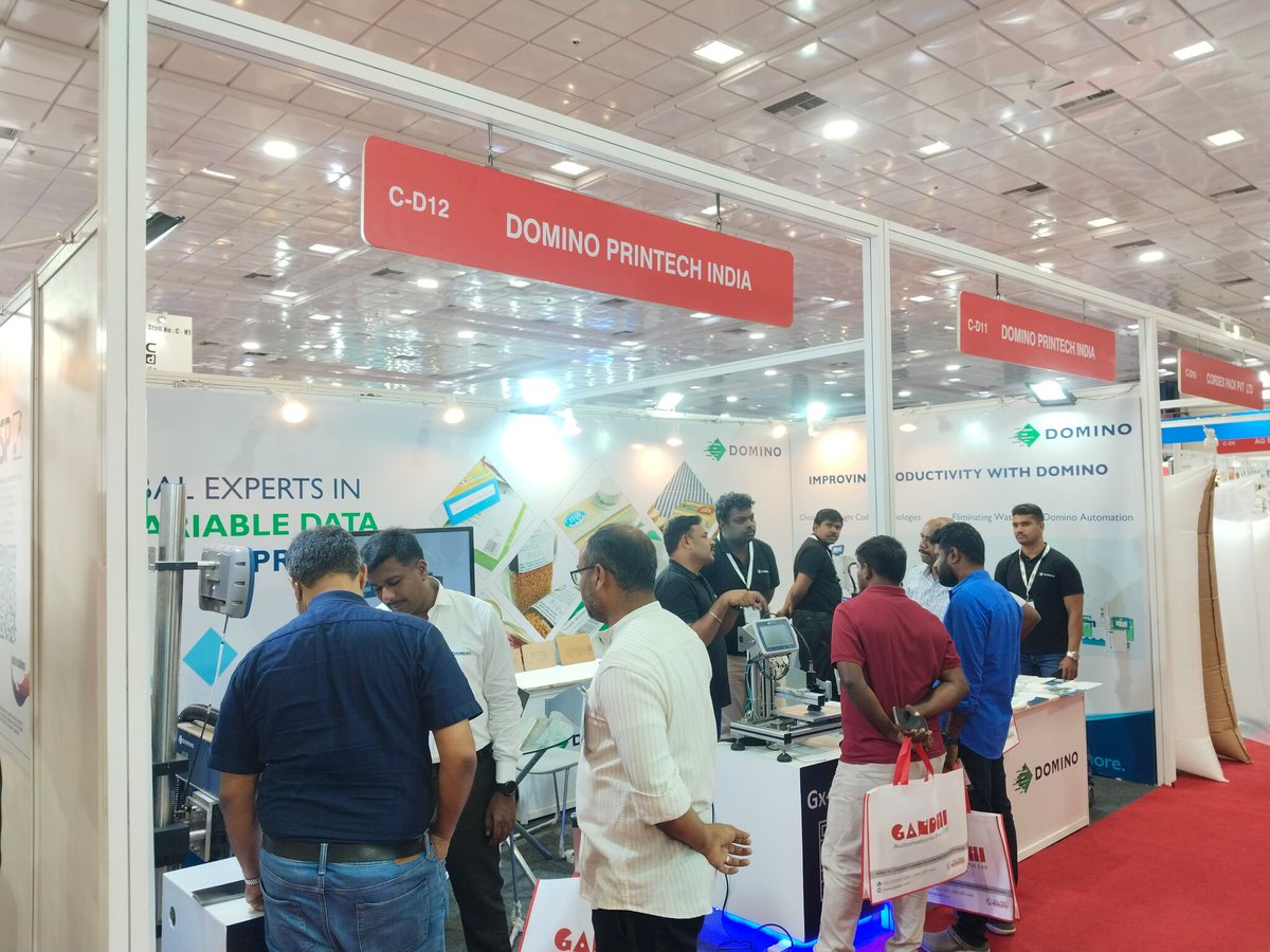 DominoIndia's tweet photo. 📣 Day 2 at #Compack 2024 has been wonderful. We invite you to visit @DominoIndia at Stall No. C-D11 and D12, Chennai Trade Centre, Chennai to witness the live demo of coding solutions to cater the requirements of packaging industry.
👉 Know more: https://t.co/rxluEj3N7S https://t.co/htsmrPL5GG