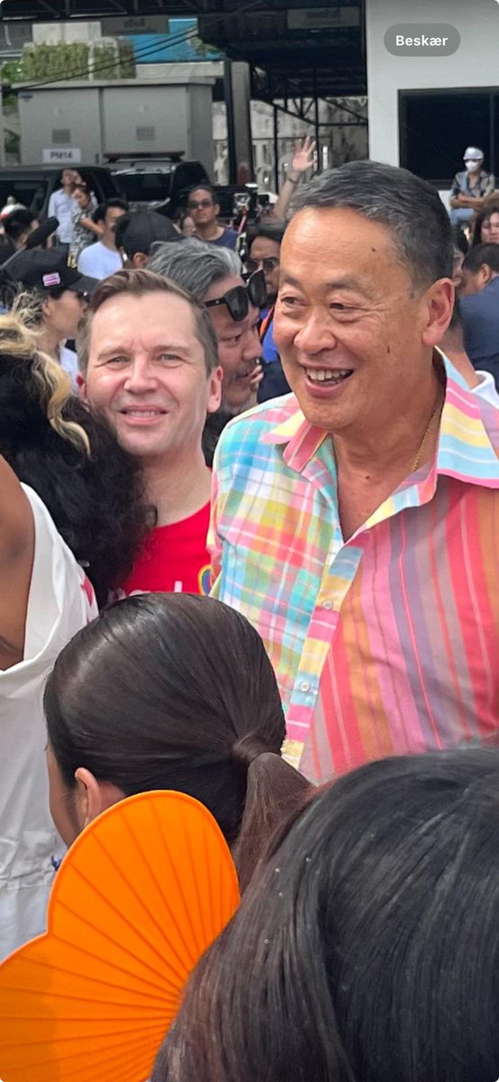 DKAMBinThailand's tweet photo. Denmark for equality – no matter sexual orientation or gender identity! 🏳️‍🌈 The Danish embassy proudly walked with Bangkok Pride today, supporting and celebrating the LGBTQ+ community in Thailand and around the world 🇹🇭🇩🇰 Happy and thriving Pride to all! 
❤️🧡🤍🩷💜 https://t.co/hSYUEoaqa4