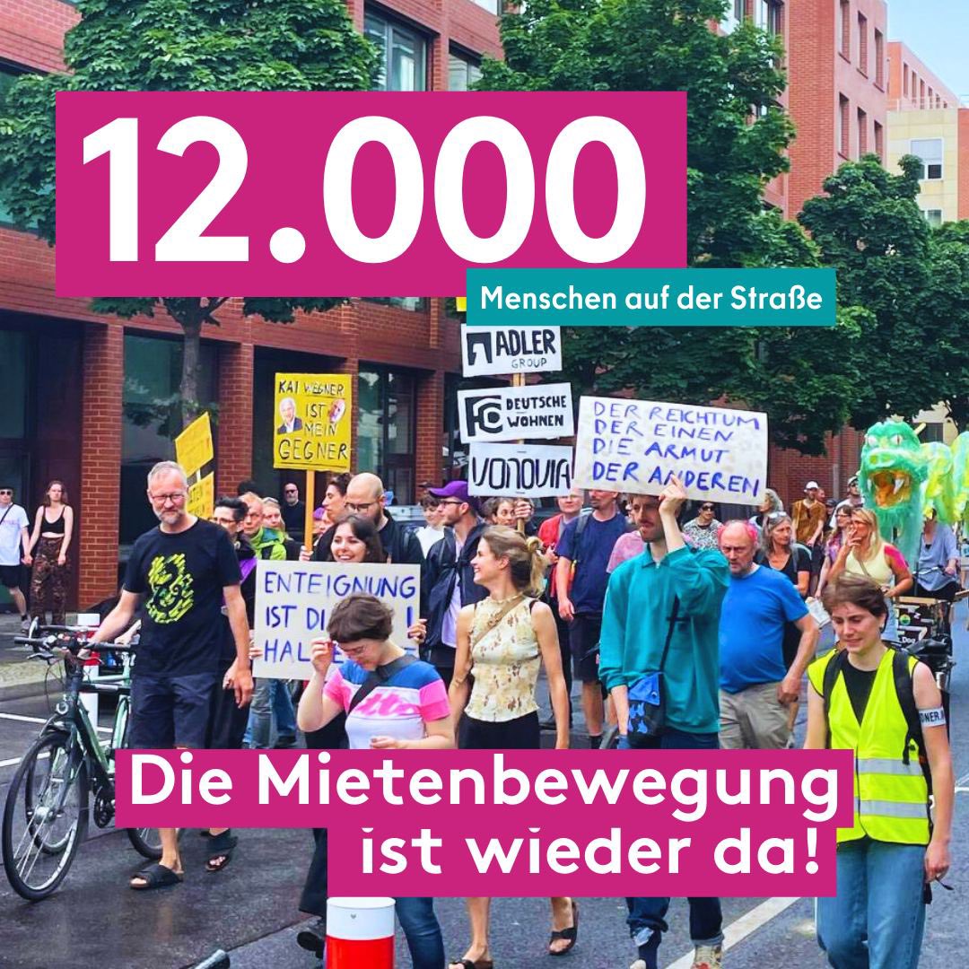 😱 Wo ist die Mietenbewegung? 
😍 Hier ist die Mietenbewegung! 

Wir sind heute mehr als 12.000 Menschen. Gemeinsam stoppen wir den #Mietenwahnsinn und holen uns die Stadt zurück 🔥✊