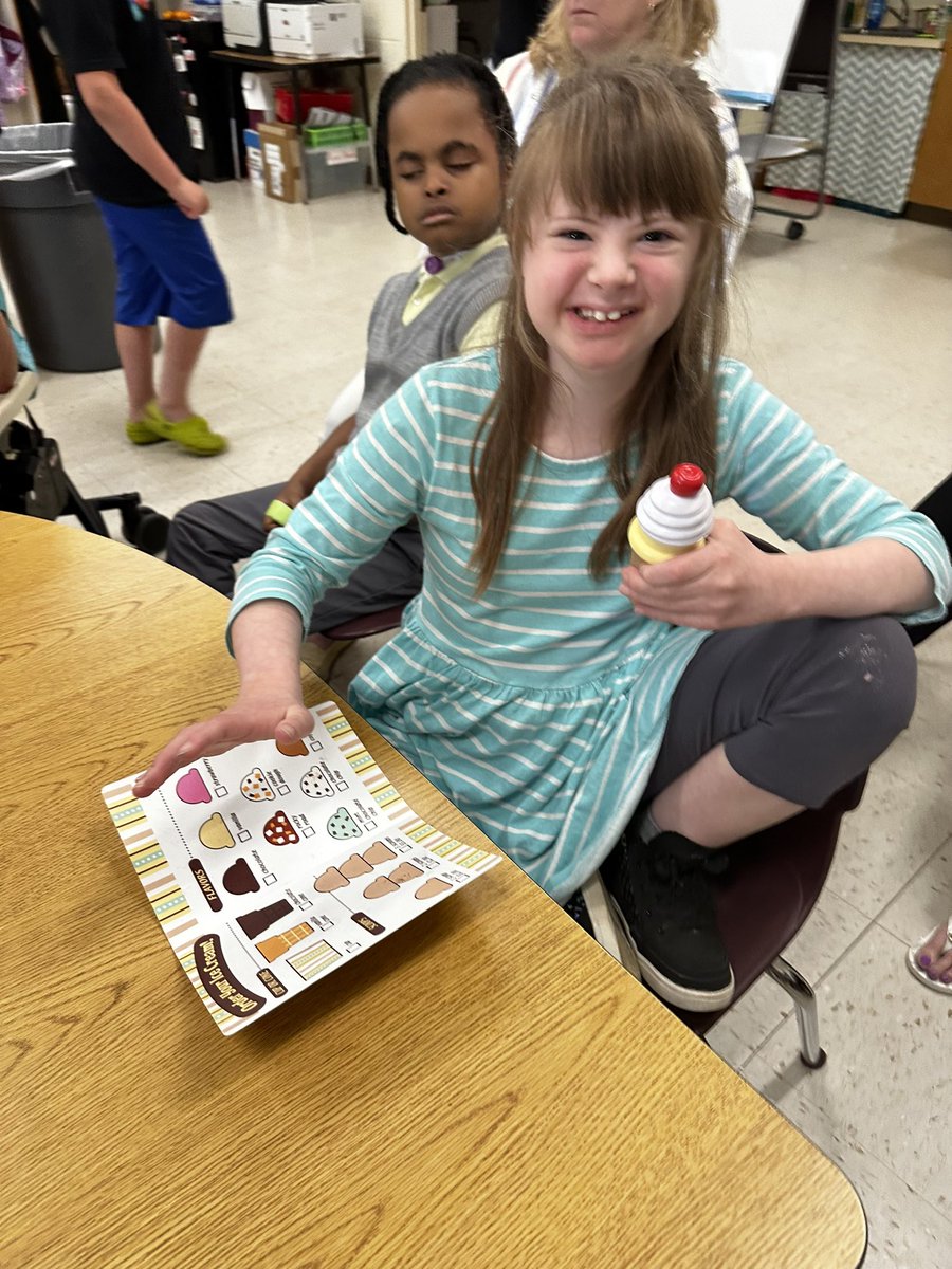I for Ice Cream Day is a fan favorite for Room 30! We learned how to read and order from a menu &amp; then how to follow one and two step directions to complete our friend’s orders! So much fun!🍦🍨