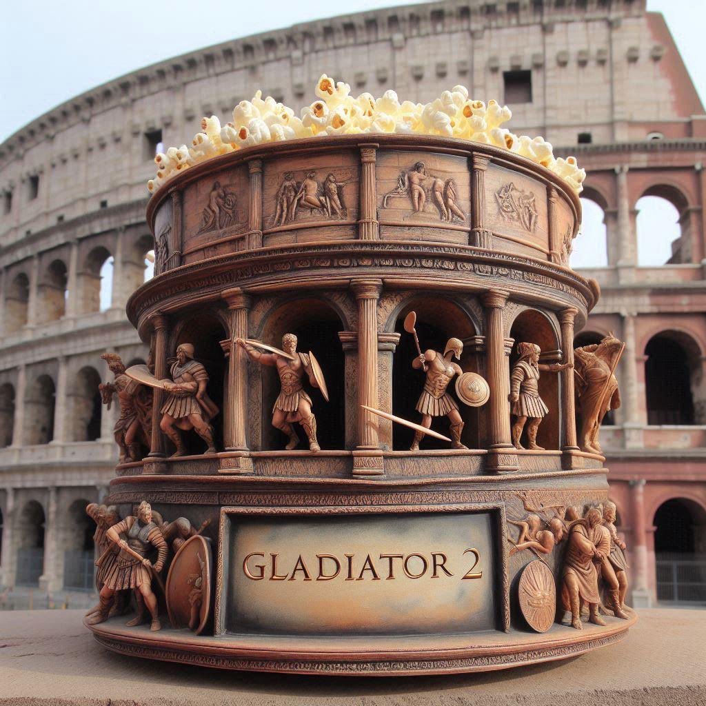 A second rendition for #gladiator2 movie by @Sir_RidleyScott these possible 🍿ideas are definitely collectible and @AMCTheatres @CEOAdam would kill it if art imitates life. I wouldn’t mind having this on my shelf. #amc #shareamc @MehulRRao @amcideasgroup @S_O_J_K_A @StonksBatman