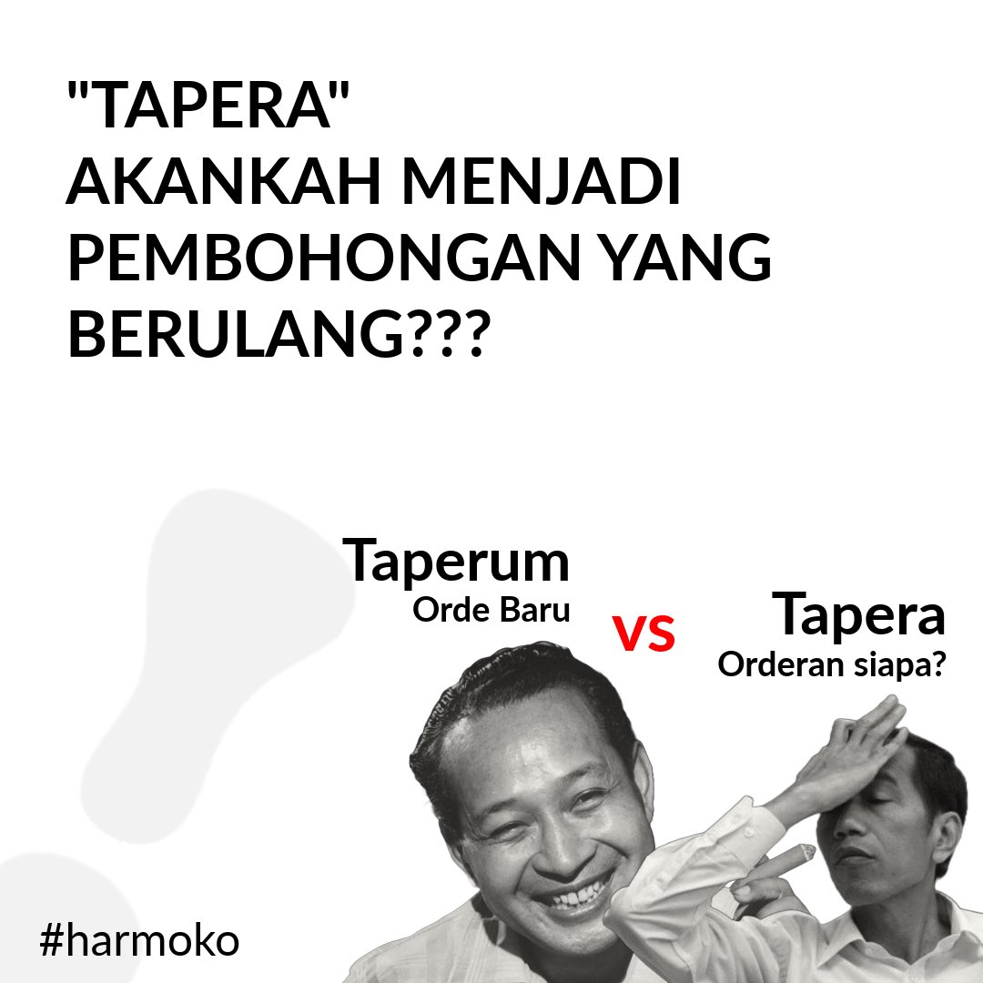 enggakbiasa's tweet photo. Lagu lama kaset baru, Taperum di orde baru, Tapera, orderan siapa?
athread malming —
#tapera #taperum #pancasila #harmoko https://t.co/SERIvKiX0o