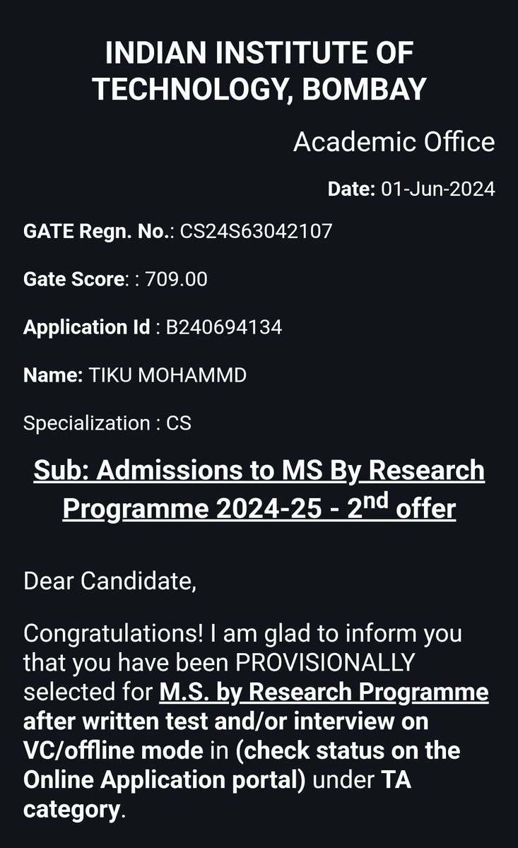 TikuM15's tweet image. MS(CSE)– IIT Bombay

 #IITBombay