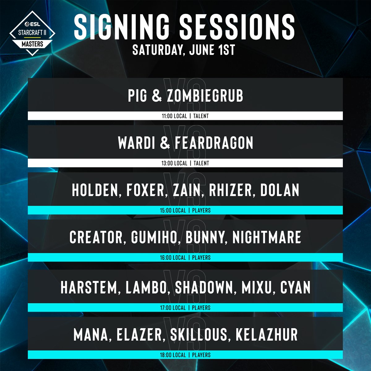 The signing sessions are starting at 11:00AM local today with <a href="/x5_PiG/">Jared 'PiG' Krensel</a> and <a href="/ZGGaming/">ZombieGrub</a> up first, come get your autographs! 👋