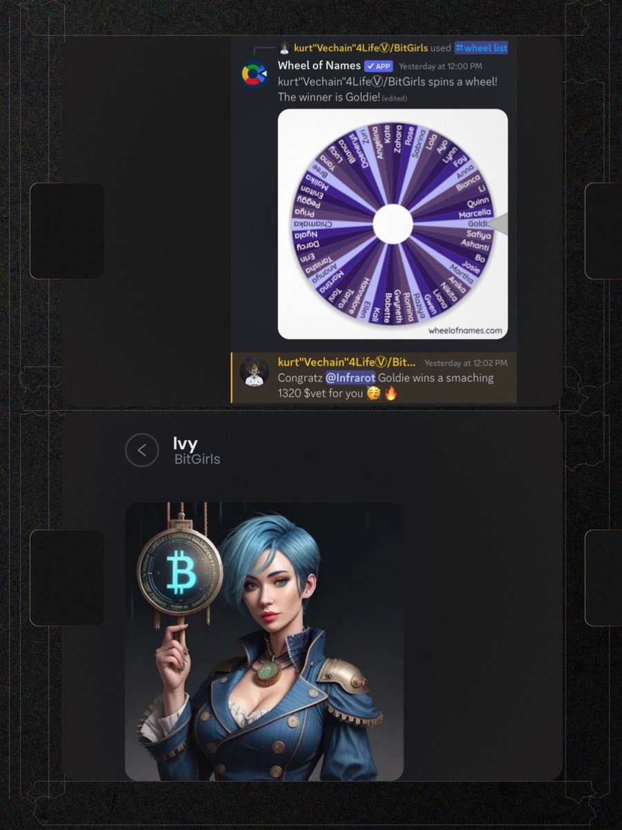 VeDrizzt's tweet image. Check it out! I just won 1320 $VET from the #Bitgirl giveaway
Then went and got me another Bitgirl!
Thank you @Kurtvechain