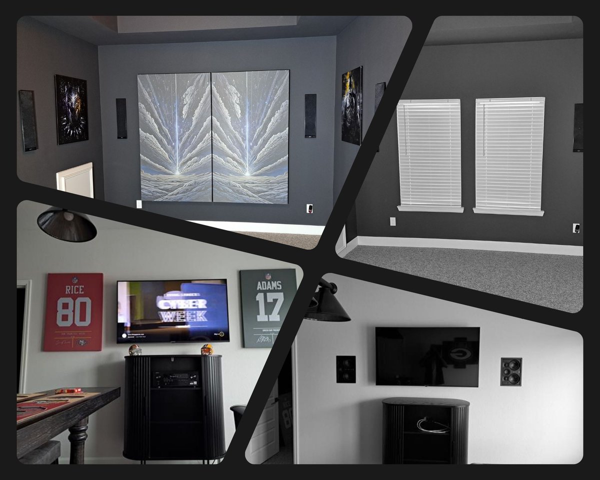 LoganAutomation's tweet photo. Our home theater designs offer what others don't. See our new acoustic solutions. Custom acoustic wall art panels with one of a kind art made just for you. 
Ask us for the best way to hide a speaker
#customacousticpanels #decorativeacousticpanels
Shop Now:
https://t.co/shN9r2aUTO https://t.co/146Eu7KsfE