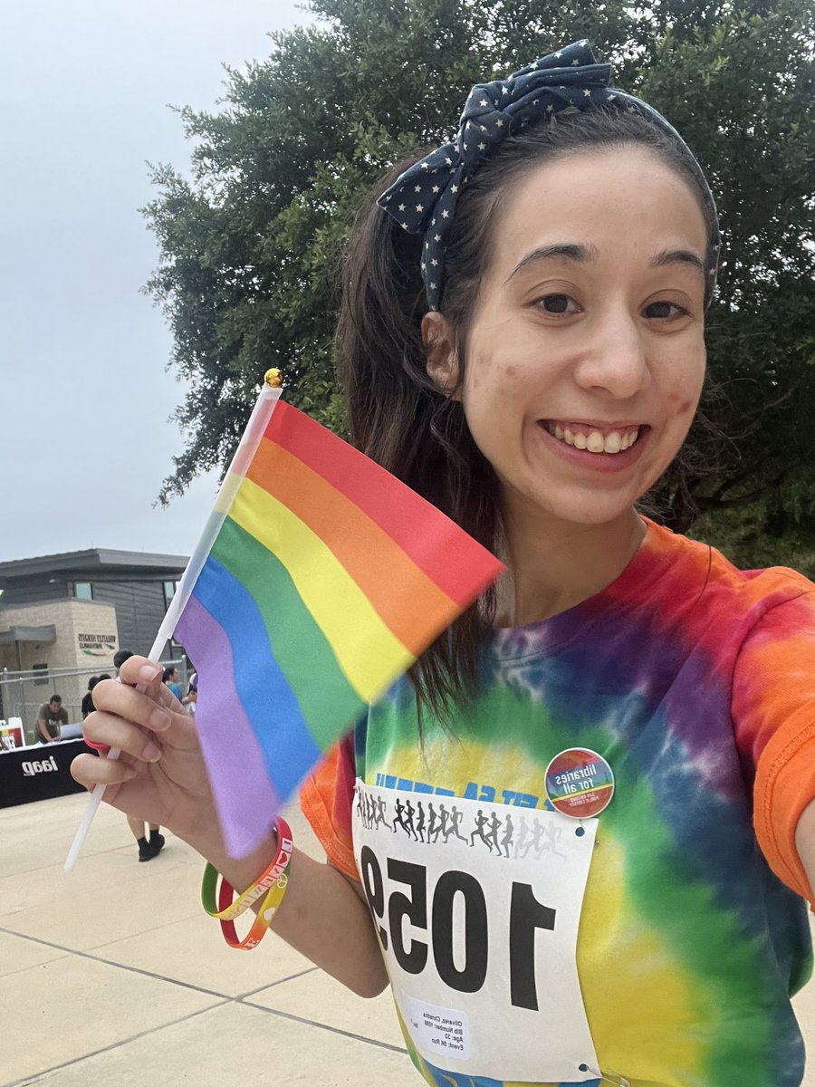 I’m so PROUD OF MYSELF! I have been upping my endurance and strength in my pilates routine and doing run/walk about a mile a week. I finished the GetFitSA Pride 5K under 45 minutes! 💪🏽🏳️‍🌈🏳️‍⚧️🩷