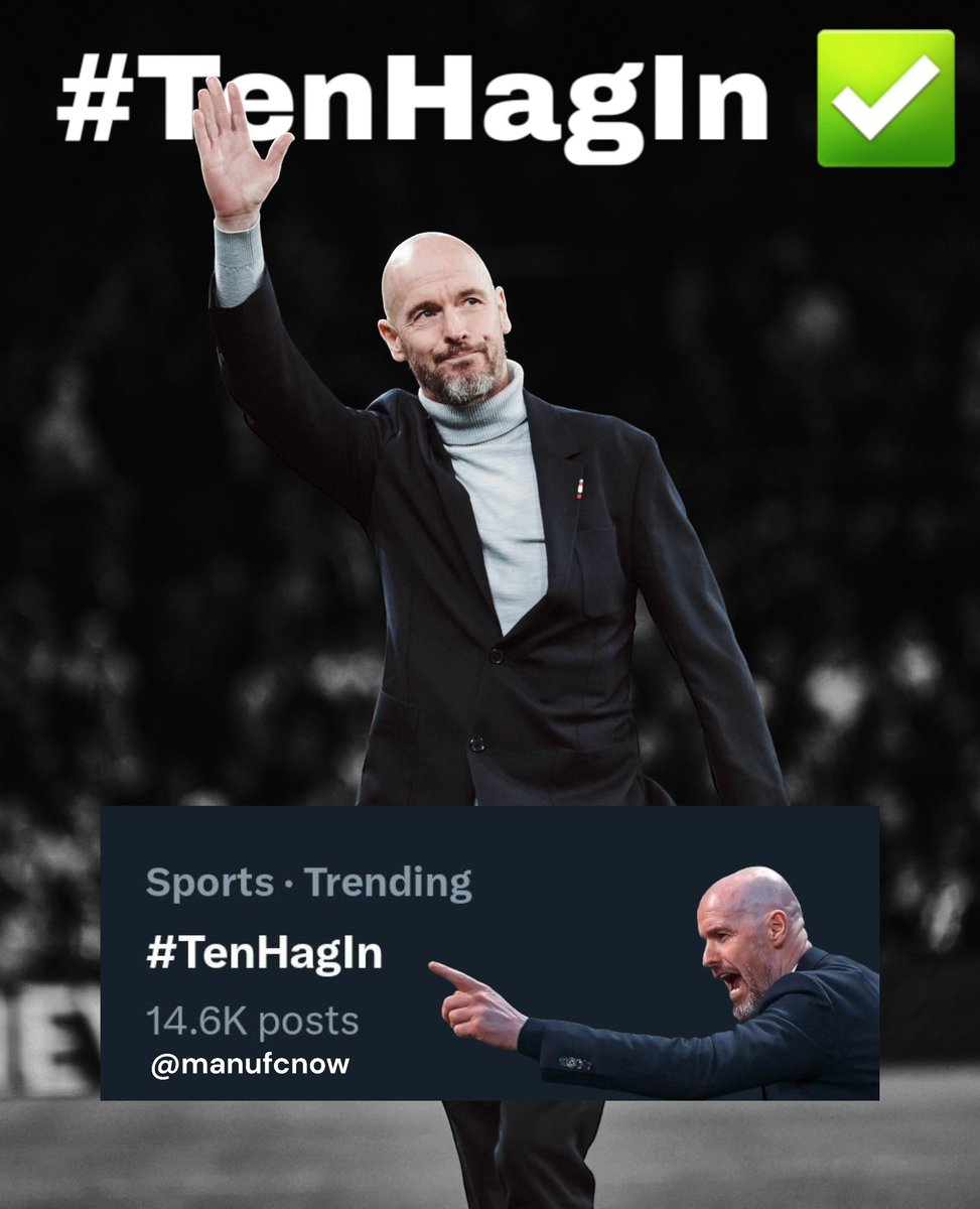 It's time to get #TenHagIn trending again! You know what you do! ✅️