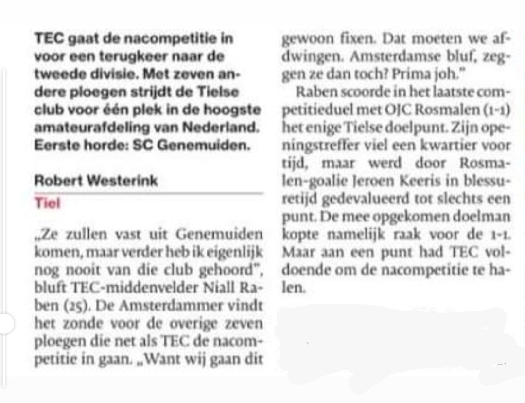 nickhoekman's tweet photo. Hé @sv_TEC doen jullie de groetjes aan Niall Raben. Dag hoor https://t.co/vR4UxidpVk