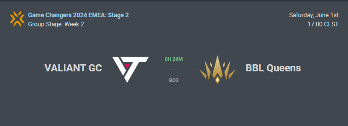 Matchday at 5 PM CET against <a href="/BBL_esports/">BBL</a> 

One issue : Win.