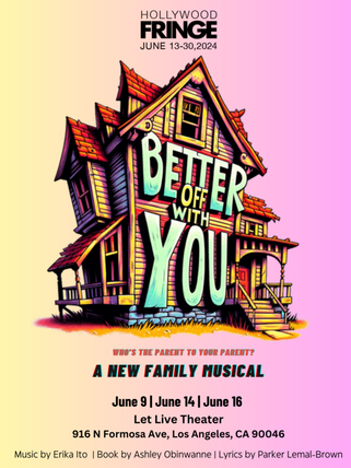新作ミュージカル「Better Off With You」が、ハリウッド・フリンジ・フェスティバルで来週初演されることになりました！脚本は Ashley Obinwanne、作詞はParker Lemal-Brown、音楽は伊藤絵里歌が担当しています。
詳しくは公式サイトをご覧ください！
betteroffwithyoumusical.com