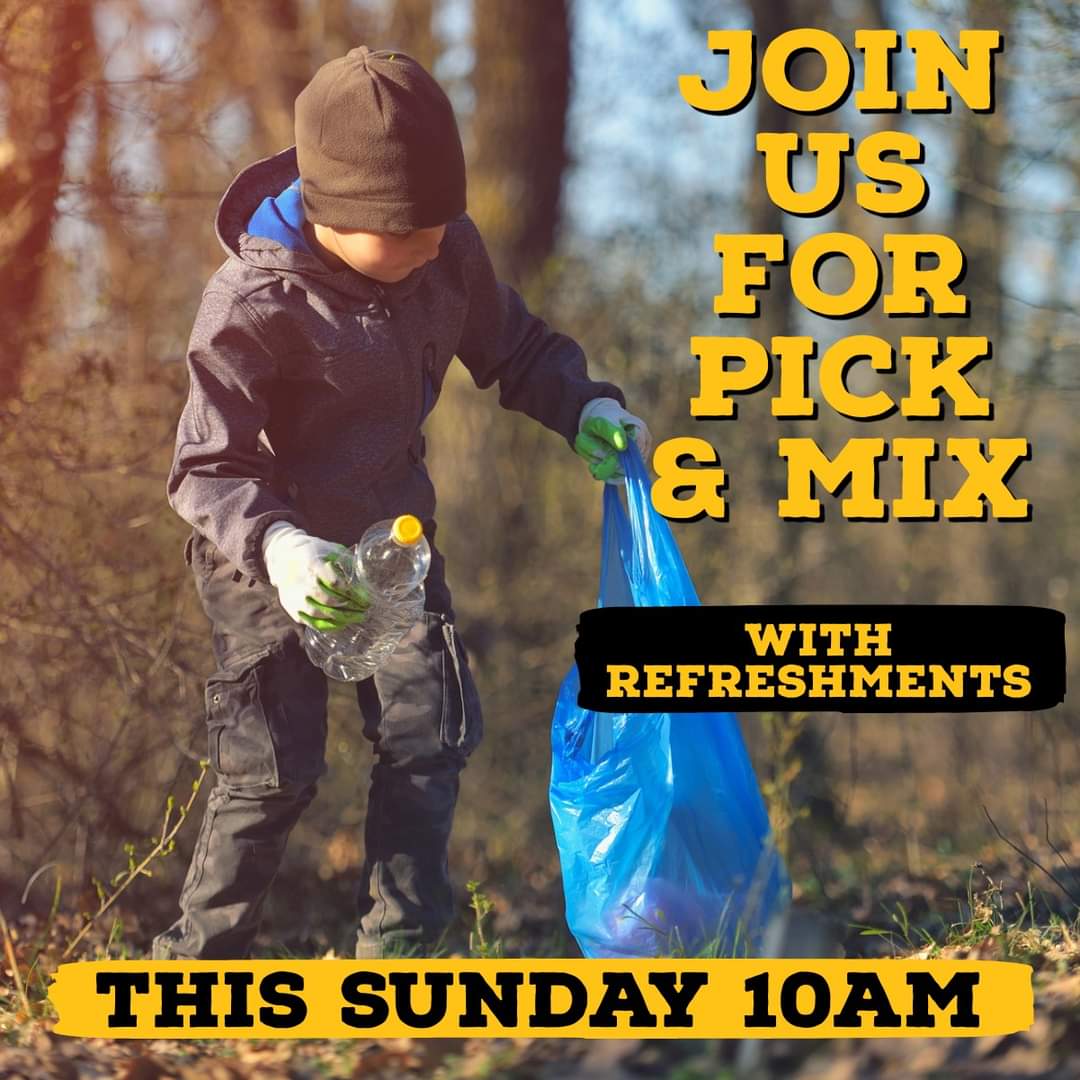 Next Pick and Mix (litter pick, planting and tidy up) is this Sunday, whatever the weather. Refreshments are provided!
