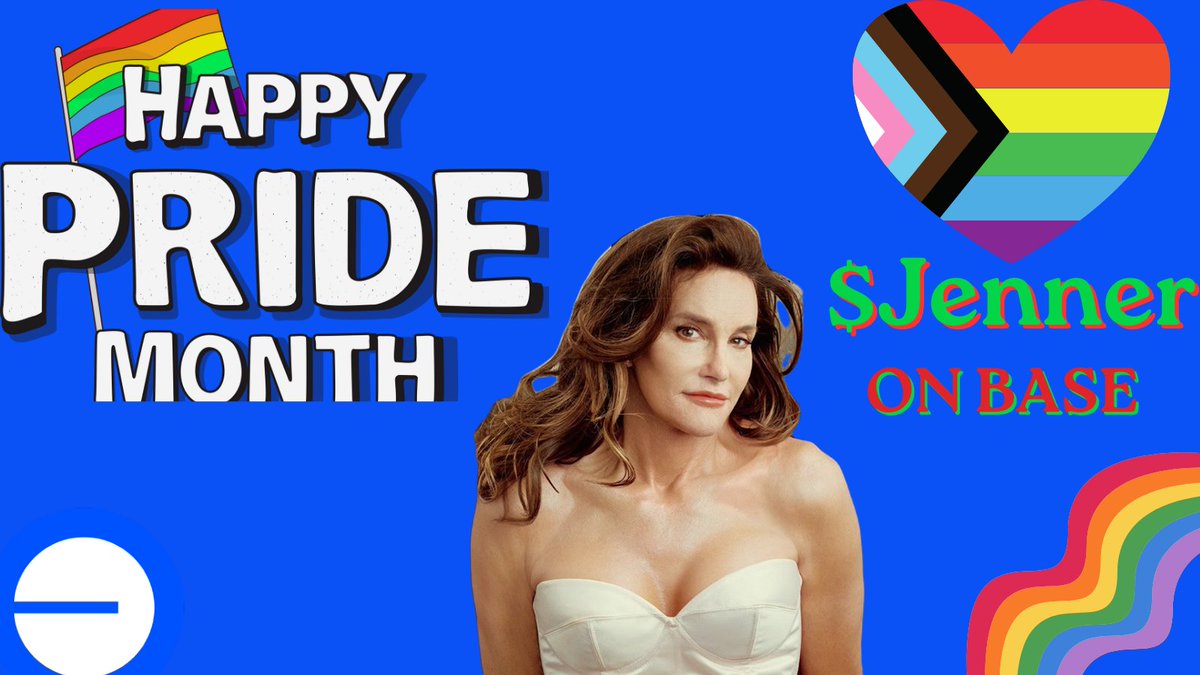 CaitJennerBase's tweet photo. Happy Pride Month! Embrace your true self and shine bright like Caitlyn Jenner on Base 

Join us in spreading love and positivity by being part of the $Jenner  on Base community, available to buy on @apedotstore 

Telegram : https://t.co/pJwAMmqYkn 

Website : https://t.co/8YtO1UgTQK 

C A: 0xD332B0D5EE78972B1DBA53BA3E2E699DD2DBCA7B