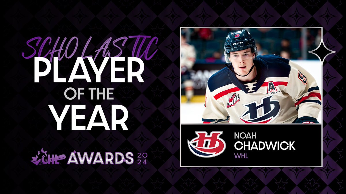 Canadian Hockey League (@chlhockey) on Twitter photo The CHL Scholastic Player of the Year is <a href="/WHLHurricanes/">Lethbridge Hurricanes</a> and <a href="/MapleLeafs/">Toronto Maple Leafs</a> prospect Noah Chadwick! #CHLAwards The CHL Scholastic Player of the Year is <a href="/WHLHurricanes/">Lethbridge Hurricanes</a> and <a href="/MapleLeafs/">Toronto Maple Leafs</a> prospect Noah Chadwick! #CHLAwards