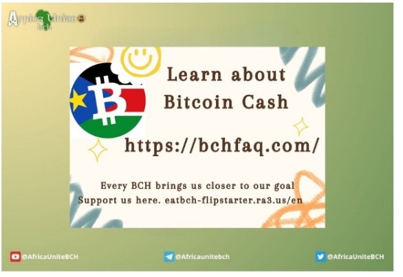 To all who donated we say thank you please do well to consider 
He is an Africa join in the fight to make Bitcoincash great
eatbch-flipstarter.ra3.us/en