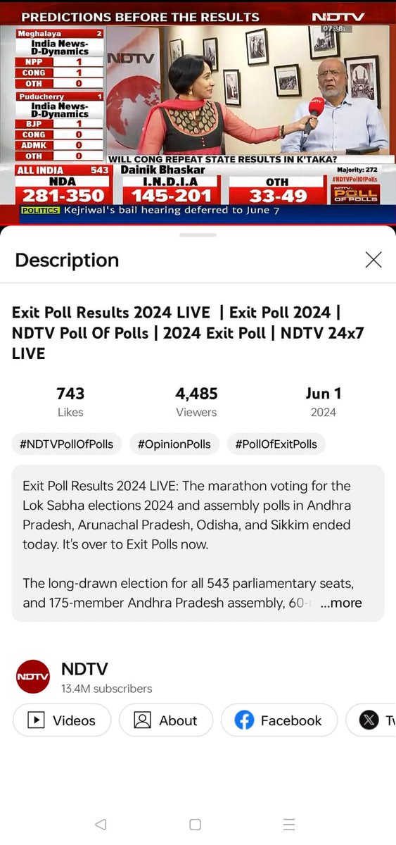 Very few sane voices left in Indian news industry .. Hoping to see Sanjay Pugalia cover exit polls on NDTV. #NDTVPollOfPolls <a href="/ndtvindia/">NDTV India</a> ndtv.com/livetv-ndtv24x…